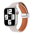 For Apple Watch Serie 8 41mm Magnetic Buckle Skin Feel Leather Watch Band(Apricot)