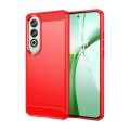 For OnePlus Nord CE4 Brushed Texture Carbon Fiber TPU Phone Case(Red)