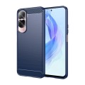 For Honor 90 / 80 Brushed Texture Carbon Fiber TPU Phone Case(Blue)