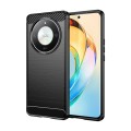 For Honor X9B Brushed Texture Carbon Fiber TPU Phone Case(Black)