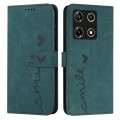 For Infinix Note 30 Pro Skin Feel Heart Pattern Leather Phone Case(Green)