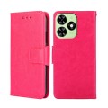 For Tecno Spark Go 2024 Crystal Texture Leather Phone Case(Rose Red)