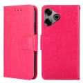 For Tecno Pova 6 Pro 5G Crystal Texture Leather Phone Case(Rose Red)