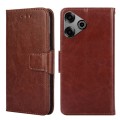 For Tecno Pova 6 Pro 5G Crystal Texture Leather Phone Case(Brown)