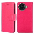 For Tecno Spark 20 Pro+ 4G Crystal Texture Leather Phone Case(Rose Red)