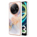 For Xiaomi Redmi A3 Electroplating IMD TPU Phone Case(White Marble)