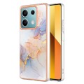 For Xiaomi Redmi Note 13 5G Global Electroplating IMD TPU Phone Case(White Marble)
