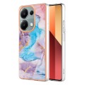 For Xiaomi Redmi Note 13 Pro 4G Global Electroplating IMD TPU Phone Case(Blue Marble)