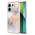 For Xiaomi Redmi Note 13 Pro 5G Global Electroplating IMD TPU Phone Case(White Marble)