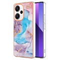 For Xiaomi Redmi Note 13 Pro+ 5G Electroplating IMD TPU Phone Case(Blue Marble)