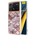 For Xiaomi Redmi K70E Electroplating IMD TPU Phone Case(Pink Scales)