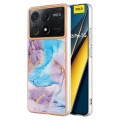 For Xiaomi Redmi K70E Electroplating IMD TPU Phone Case(Blue Marble)