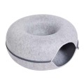 Round Wool Felt Cat Litter Tunnel Cat Litter, Size:50x50x20cm(Light Grey)