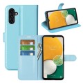 For Samsung Galaxy A14 5G Litchi Texture Horizontal Flip Phone Case with Holder(Blue)