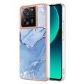 For Xiaomi 13T/13T Pro Electroplating Marble Dual-side IMD TPU Phone Case(Blue 018)