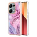 For Xiaomi Redmi Note 13 Pro 4G/Poco M6 Pro 4G Electroplating Marble Dual-side IMD TPU Phone Case(Pi