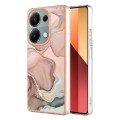 For Xiaomi Redmi Note 13 Pro 4G/Poco M6 Pro 4G Electroplating Marble Dual-side IMD TPU Phone Case(Ro