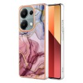 For Xiaomi Redmi Note 13 Pro 4G/Poco M6 Pro 4G Electroplating Marble Dual-side IMD TPU Phone Case(Ro