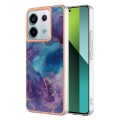 For Xiaomi Redmi Note 13 Pro 5G Global Electroplating Marble Dual-side IMD TPU Phone Case(Purple 016