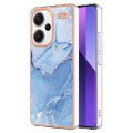 For Xiaomi Redmi Note 13 Pro+ Electroplating Marble Dual-side IMD TPU Phone Case(Blue 018)