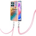 For Honor X6a Electroplating IMD TPU Phone Case with Lanyard(Dream Butterfly)