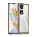 For Honor 80 Colorful Series Acrylic Hybrid TPU Phone Case(Transparent Grey)