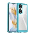 For Honor 80 Colorful Series Acrylic Hybrid TPU Phone Case(Transparent Blue)
