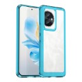 For Honor 100 Colorful Series Acrylic Hybrid TPU Phone Case(Transparent Blue)