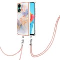 For Xiaomi 13T/13T Pro Electroplating IMD TPU Phone Case with Lanyard(White Marble)