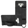 For Samsung Galaxy Note9 Wristband Holder Leather Back Phone Case(Black)