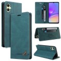 For Samsung Galaxy A05 Skin Feel Anti-theft Brush Horizontal Flip Leather Case with Holder(Blue)