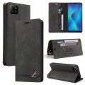 For Samsung Galaxy A22 5G Skin Feel Anti-theft Brush Horizontal Flip Leather Case with Holder(Black)