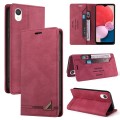For Samsung Galaxy A23 5G JP Version Skin Feel Anti-theft Brush Horizontal Flip Leather Case with Ho