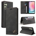 For Samsung Galaxy A24 5G Skin Feel Anti-theft Brush Horizontal Flip Leather Case with Holder(Black)