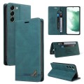 For Samsung Galaxy S23+ 5G Skin Feel Anti-theft Brush Horizontal Flip Leather Case with Holder(Blue)