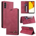 For Samsung Galaxy S23 FE 5G Skin Feel Anti-theft Brush Horizontal Flip Leather Case with Holder(Win