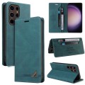 For Samsung Galaxy S24 Ultra 5G Skin Feel Anti-theft Brush Horizontal Flip Leather Case with Holder(
