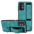 For Samsung Galaxy A52 5G Wristband Holder Leather Back Phone Case(Green)