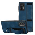 For Samsung Galaxy A53 5G Wristband Holder Leather Back Phone Case(Royal Blue)