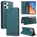 For Xiaomi Redmi 12 Skin Feel Anti-theft Brush Horizontal Flip Leather Case with Holder(Blue)