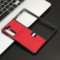 For Samsung Galaxy Z Fold5 Litchi Texture Card Slots Back Cover Phone Case(Red)