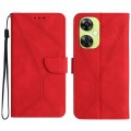 For OnePlus Nord CE 3 Lite Stitching Embossed Leather Phone Case(Red)