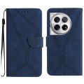 For OnePlus 12 5G Global Stitching Embossed Leather Phone Case(Blue)