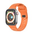For Apple Watch 9 41mm Dot Texture Fluororubber Watch Band(Orange)