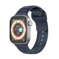 For Apple Watch 9 45mm Dot Texture Fluororubber Watch Band(Midnight Blue)