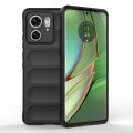 For Motorola Edge 40 5G Magic Shield TPU + Flannel Phone Case(Black)