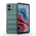 For Motorola Moto G34 5G Magic Shield TPU + Flannel Phone Case(Dark Green)