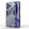 For Realme C53 4G Punk Armor 2 in 1 PC + TPU Phone Case with Holder(Grey)