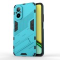 For Realme C67 4G Global Punk Armor 2 in 1 PC + TPU Phone Case with Holder(Blue)