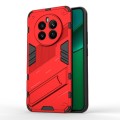 For Realme 12+ 5G Global Punk Armor 2 in 1 PC + TPU Phone Case with Holder(Red)